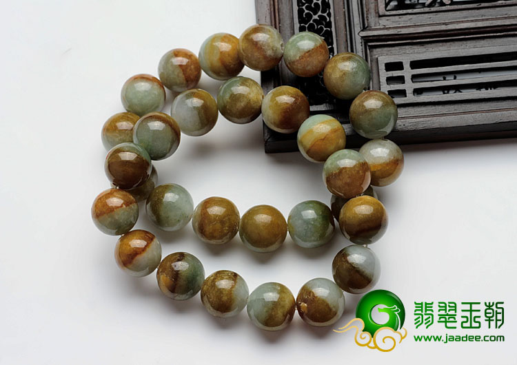 细糯种黄翡晴水缅甸翡翠猫眼状手链（一批走）