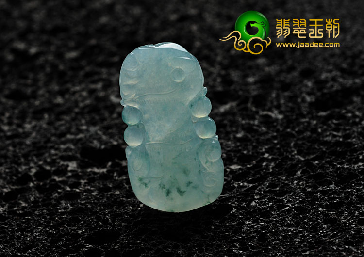冰种飘花缅甸翡翠节节高挂件