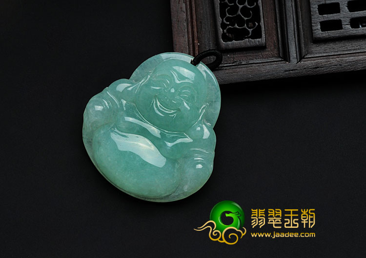 糯冰种晴水缅甸翡翠玉佛挂件