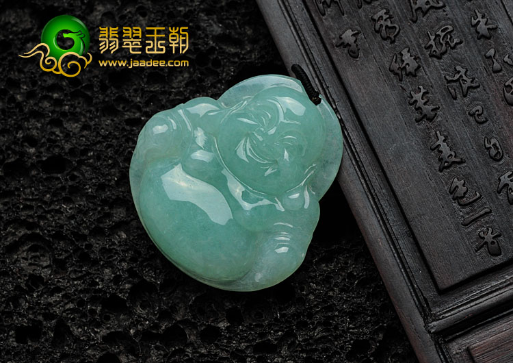 糯冰种晴水缅甸翡翠玉佛挂件