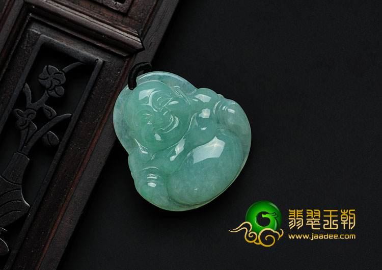 糯冰种晴水缅甸翡翠玉佛挂件