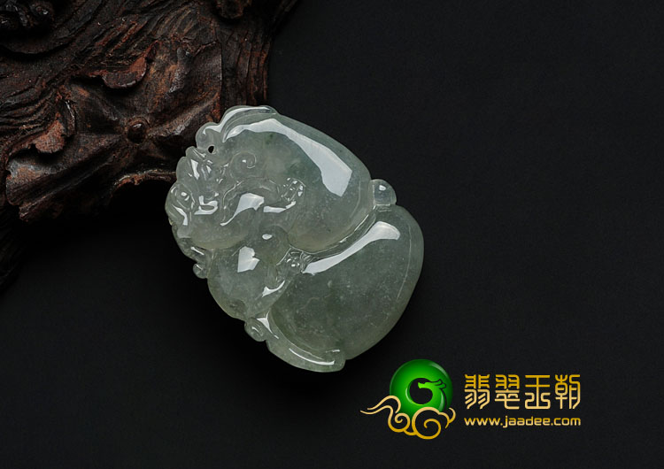 冰种晴水缅甸翡翠福禄寿挂件