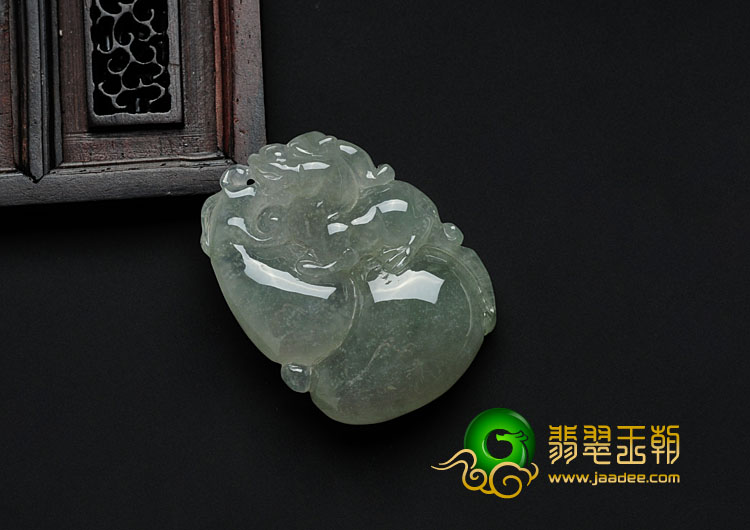 冰种晴水缅甸翡翠福禄寿挂件