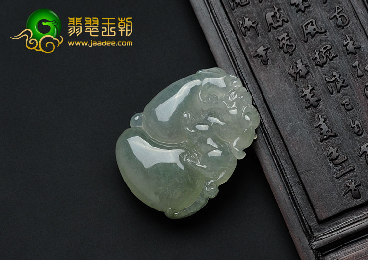 冰种晴水缅甸翡翠福禄寿挂件