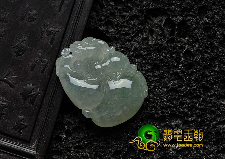 冰种晴水缅甸翡翠福禄寿挂件
