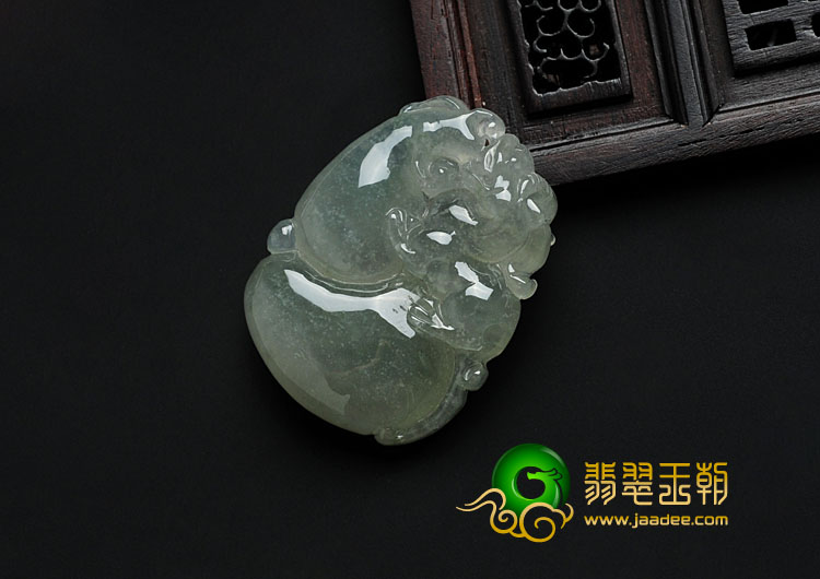 冰种晴水缅甸翡翠福禄寿挂件