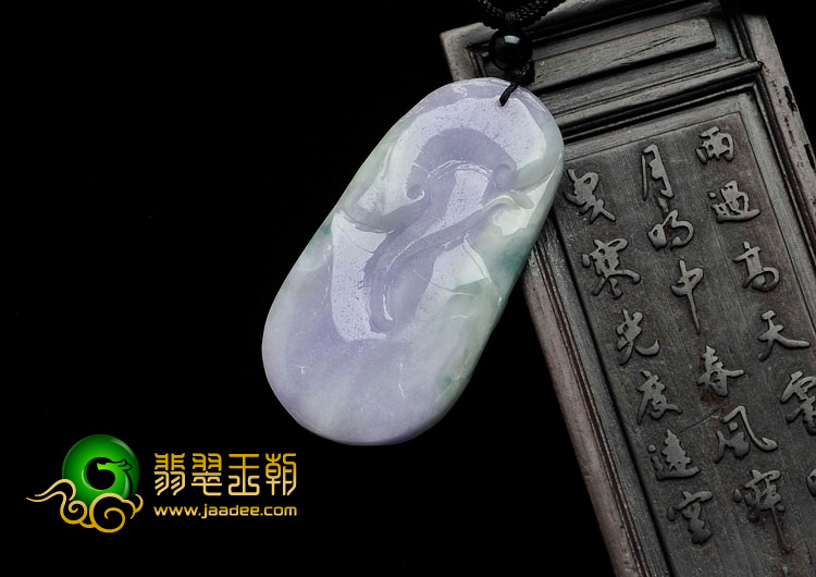 糯冰种春带彩缅甸翡翠万寿无疆挂件