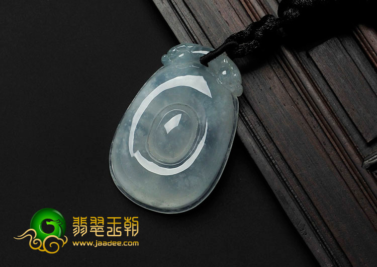 冰种飘花缅甸翡翠福在眼前挂件
