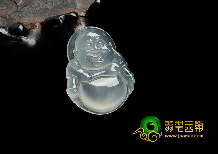 冰玻种晴水缅甸翡翠玉佛挂件
