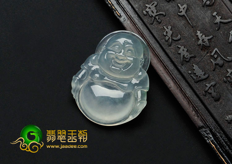 冰玻种晴水缅甸翡翠玉佛挂件