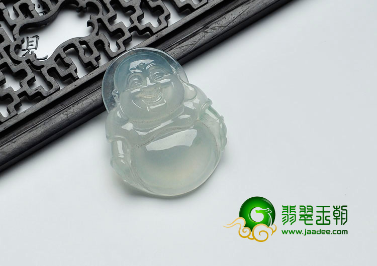 冰玻种晴水缅甸翡翠玉佛挂件