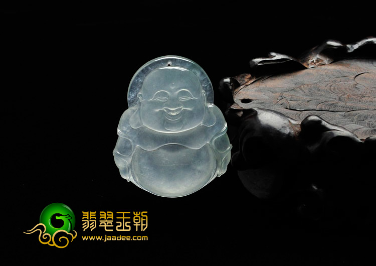 冰玻种晴水缅甸翡翠玉佛挂件