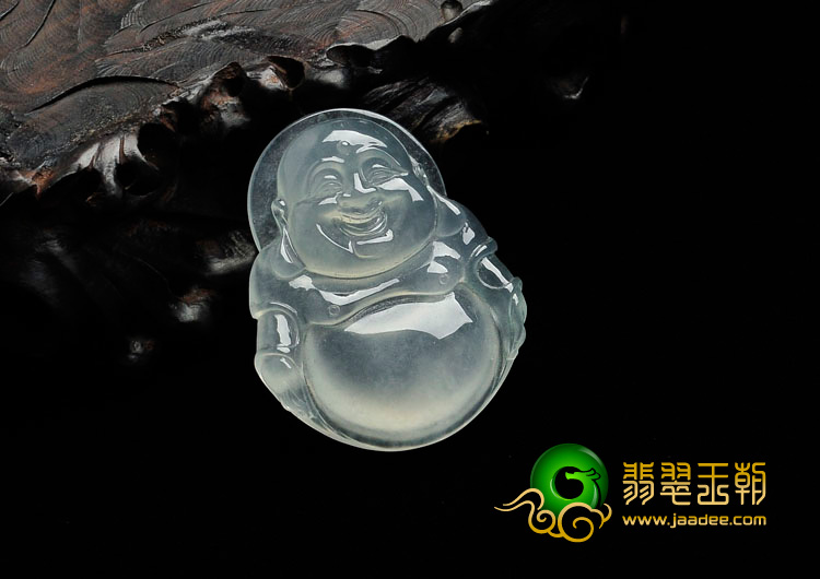 冰玻种晴水缅甸翡翠玉佛挂件