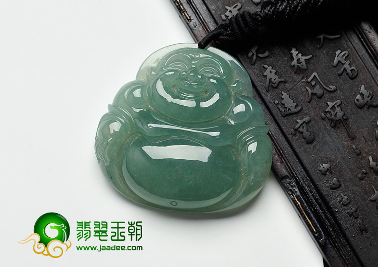 冰种晴水缅甸翡翠玉佛挂件