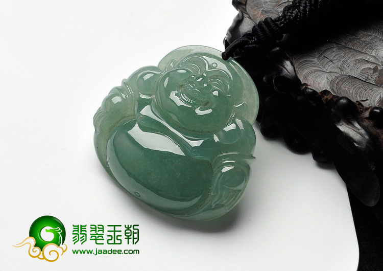 冰种晴水缅甸翡翠玉佛挂件