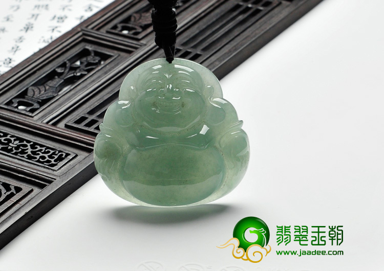 冰种晴水缅甸翡翠玉佛挂件