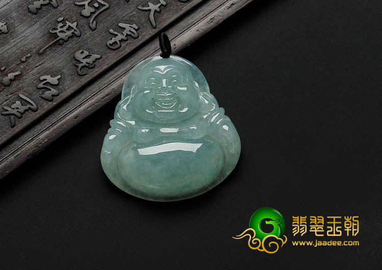 冰种晴水缅甸翡翠玉佛挂件