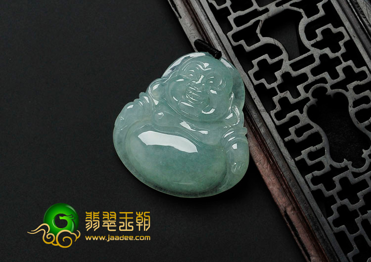 冰种晴水缅甸翡翠玉佛挂件