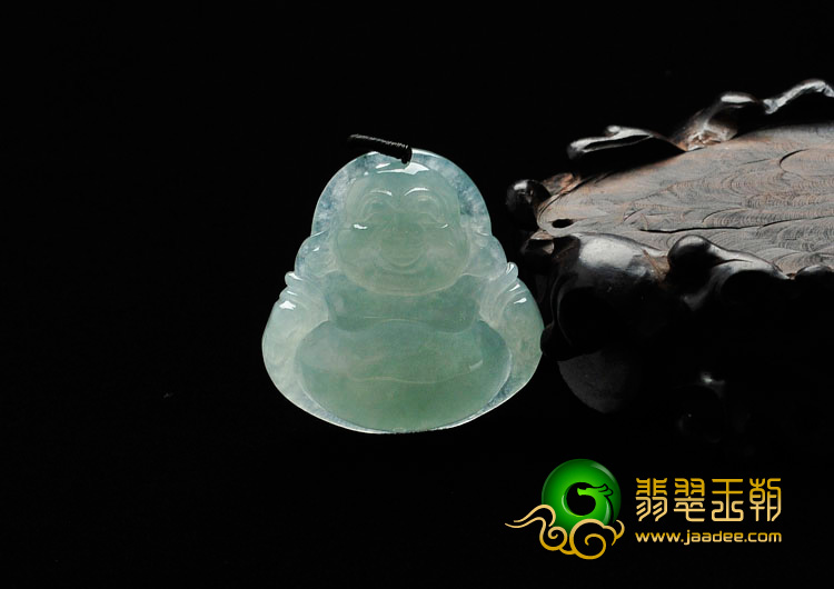 冰种晴水缅甸翡翠玉佛挂件