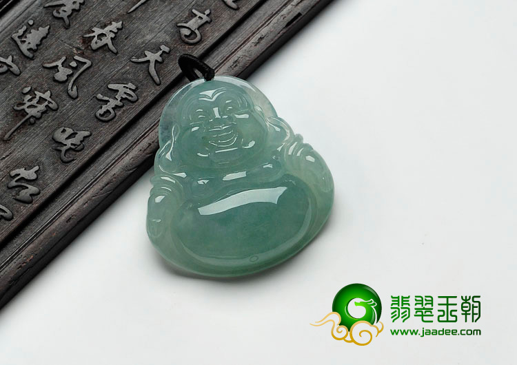 冰种晴水缅甸翡翠玉佛挂件