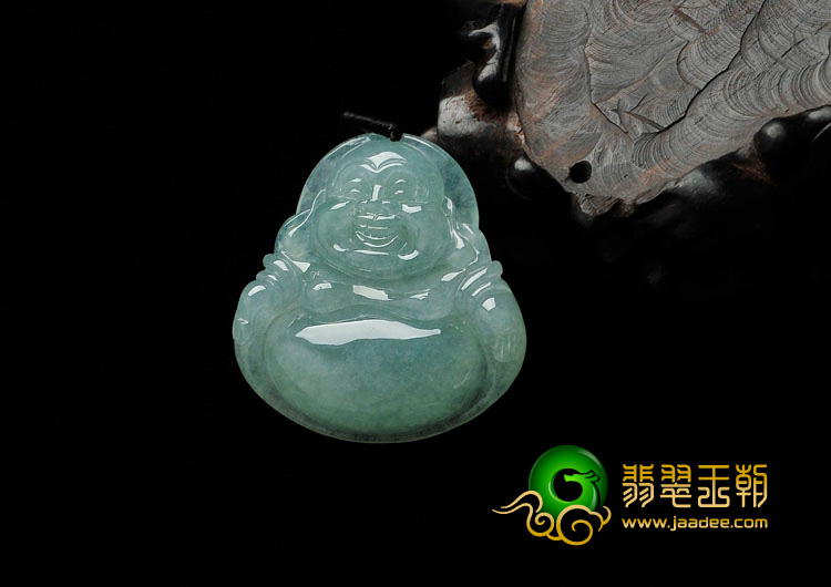 冰种晴水缅甸翡翠玉佛挂件