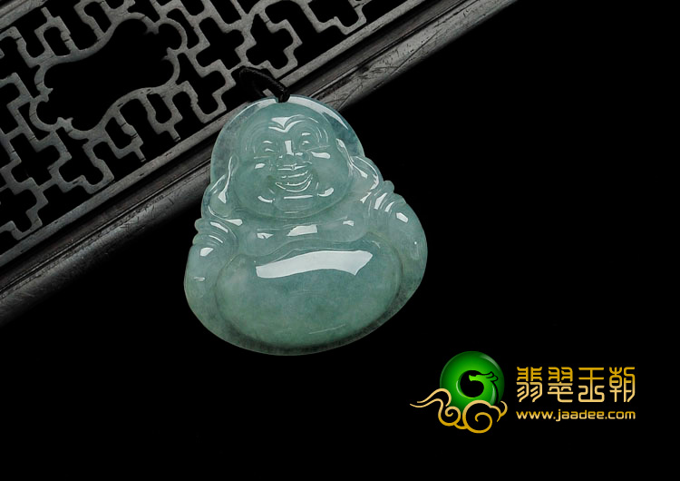 冰种晴水缅甸翡翠玉佛挂件