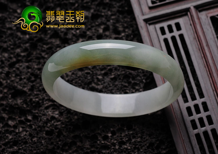 糯冰种晴水黄翡缅甸翡翠手镯（58.3)