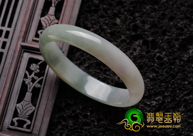 糯冰种晴水黄翡缅甸翡翠手镯（58.3)