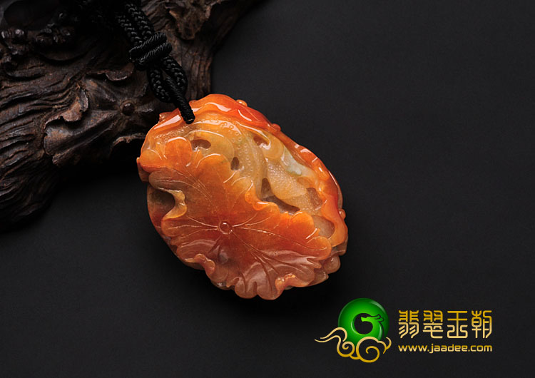 糯冰种红黄翡缅甸翡翠年年有余挂件