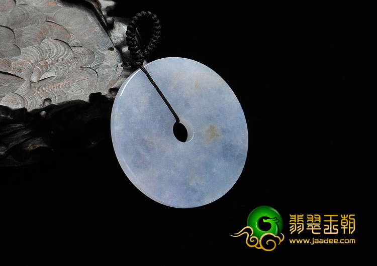 糯冰种紫罗兰缅甸翡翠平安扣挂件