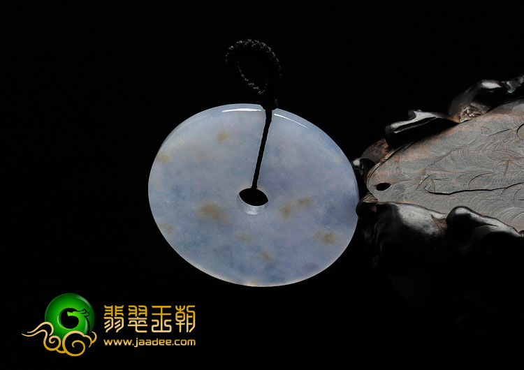 糯冰种紫罗兰缅甸翡翠平安扣挂件