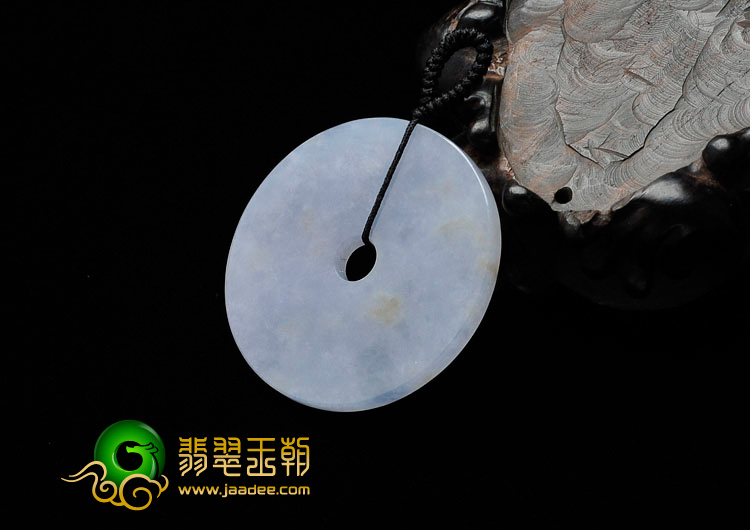 糯冰种紫罗兰缅甸翡翠平安扣挂件
