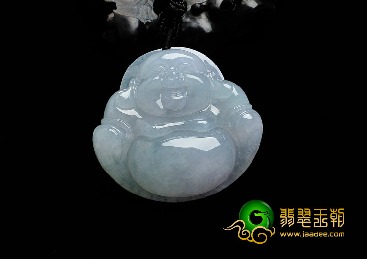 糯冰种晴水略飘花缅甸翡翠玉佛挂件