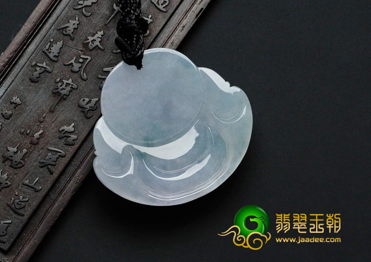 糯冰种晴水略飘花缅甸翡翠玉佛挂件