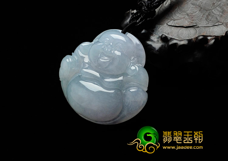 糯冰种晴水略飘花缅甸翡翠玉佛挂件