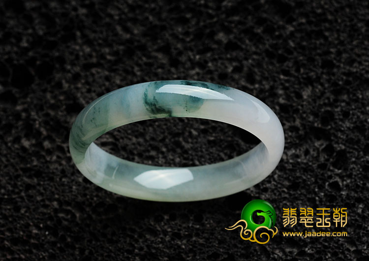 冰种飘花缅甸翡翠手镯（57.7mm）