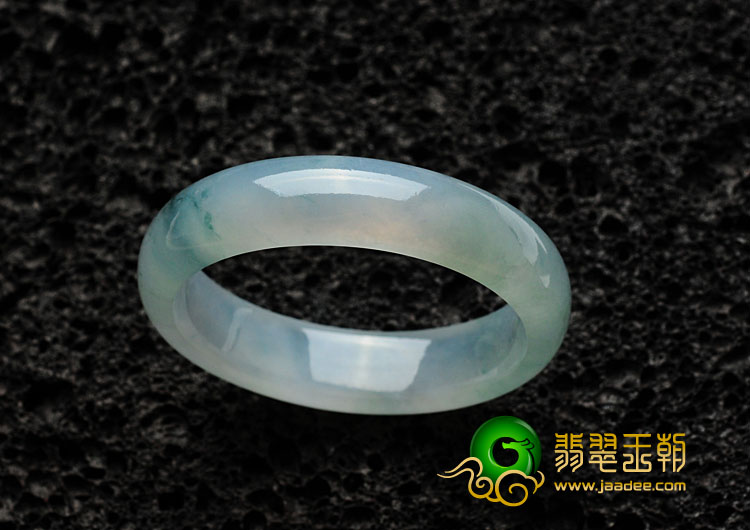 冰玻种飘花缅甸翡翠手镯（52.7mm）