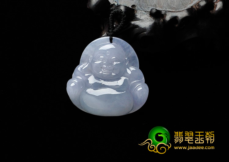 冰种紫罗兰缅甸翡翠玉佛挂件