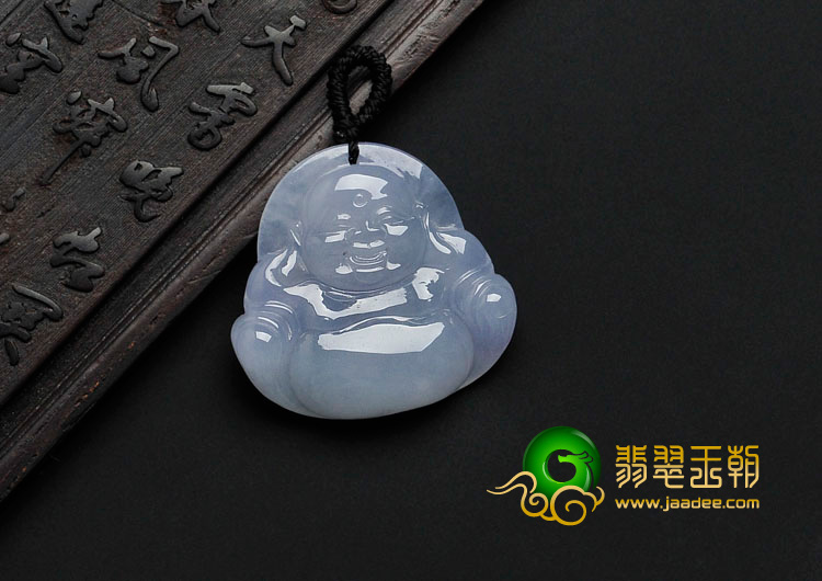 冰种紫罗兰缅甸翡翠玉佛挂件