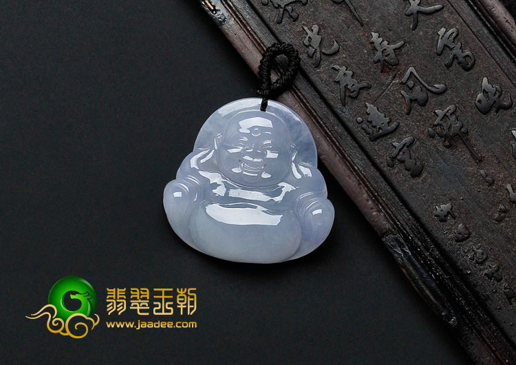 冰种紫罗兰缅甸翡翠玉佛挂件