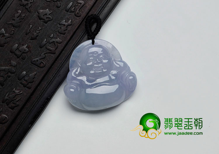 冰种紫罗兰缅甸翡翠玉佛挂件