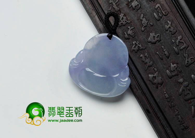 冰种紫罗兰缅甸翡翠玉佛挂件