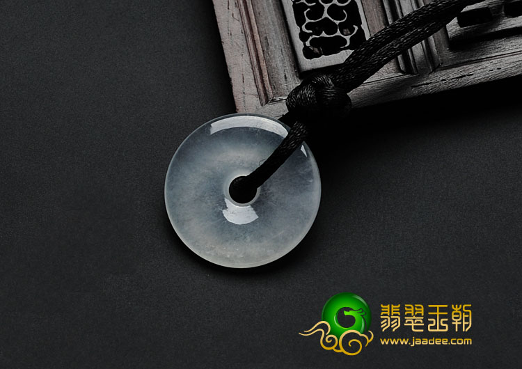 冰玻种缅甸翡翠平安扣挂件