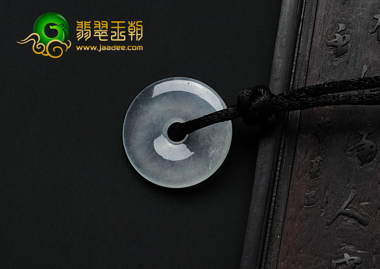 冰玻种缅甸翡翠平安扣挂件