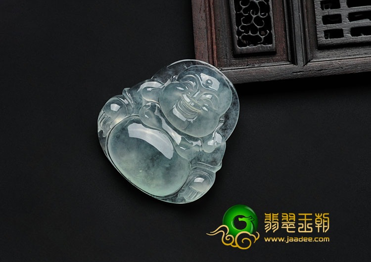 冰种晴水缅甸翡翠玉佛挂件
