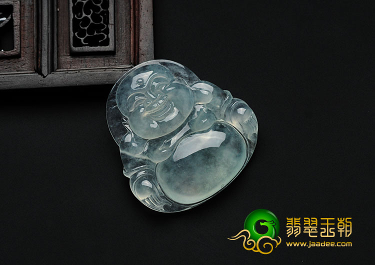 冰种晴水缅甸翡翠玉佛挂件