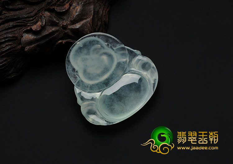 冰种晴水缅甸翡翠玉佛挂件
