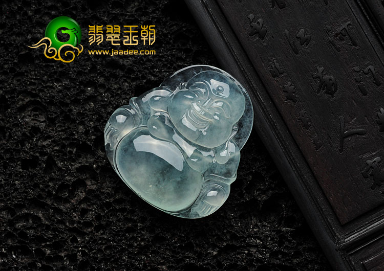 冰种晴水缅甸翡翠玉佛挂件