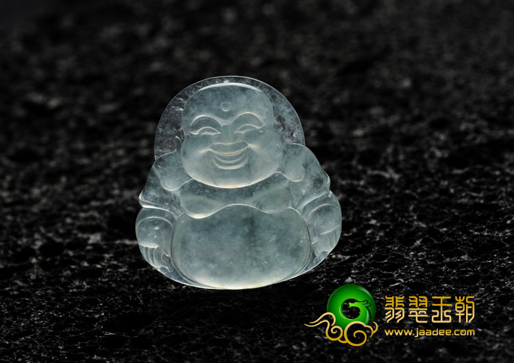 冰种晴水缅甸翡翠玉佛挂件