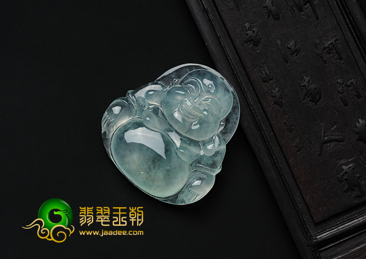 冰种晴水缅甸翡翠玉佛挂件
